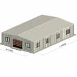 Stahlkonstruktion 12x24x4 (1 kN)